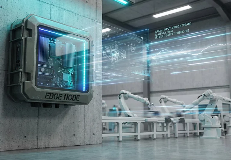 Industrial edge computing gateway for milliseconds latency AI video analytics services and PDPA compliance
