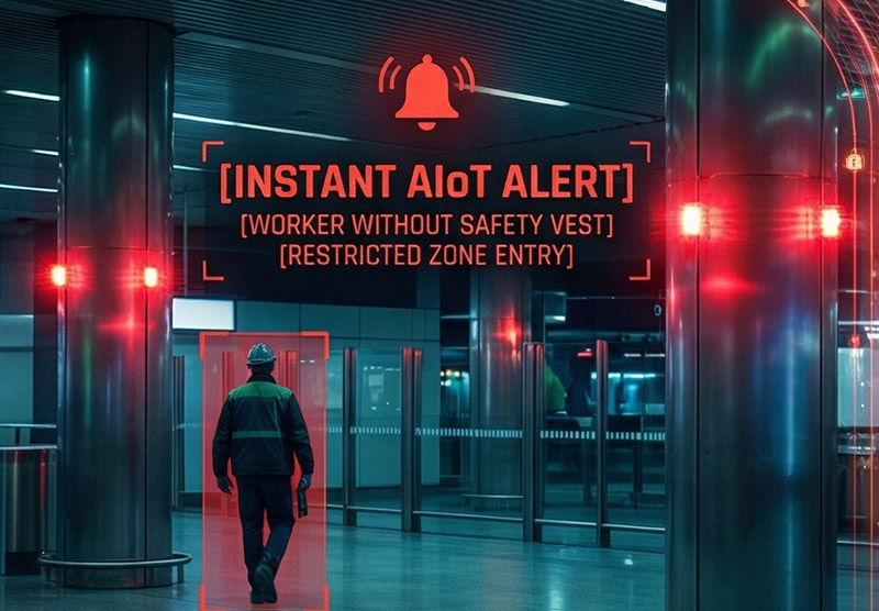 Instant AIoT fire alerts triggered by Fire & Smoke Detection breach