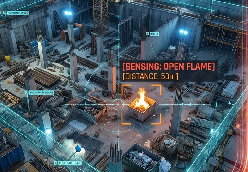 Visual flame recognition using TensorVok Fire & Smoke Detection AI