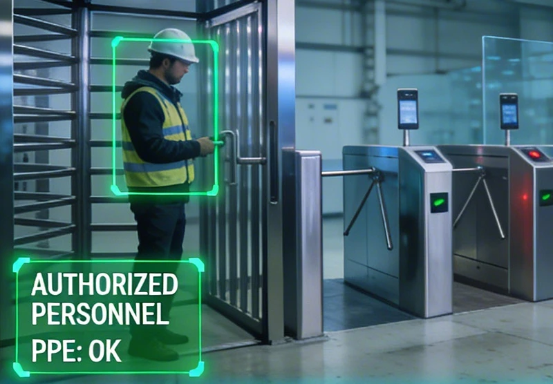 AIoT integration solutions for automated access control using PPE detection and electronic turnstiles