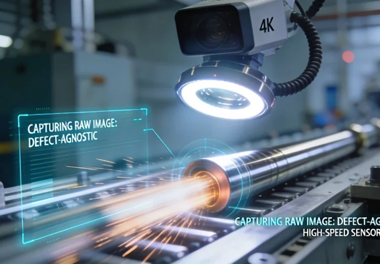 Industrial Defect Detection agent using Video AI high-speed cameras and specialized coaxial lighting