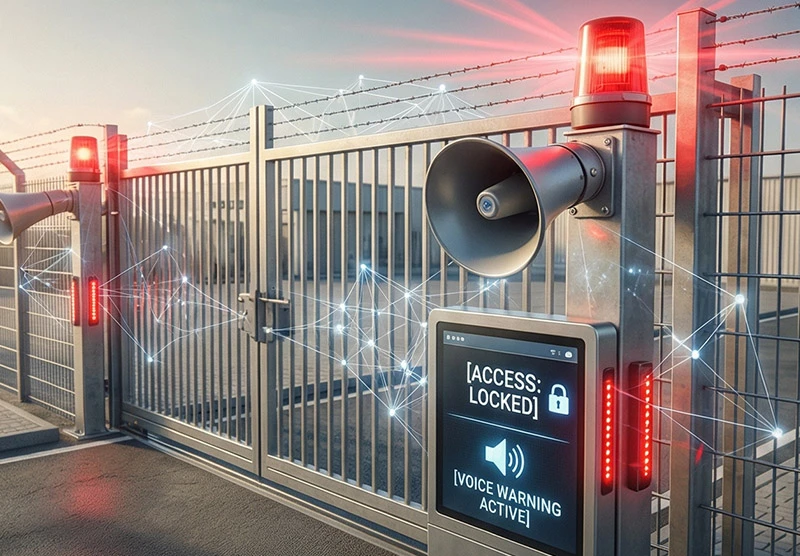 Automated deterrent activated by a confirmed No Access Zones Detection breach