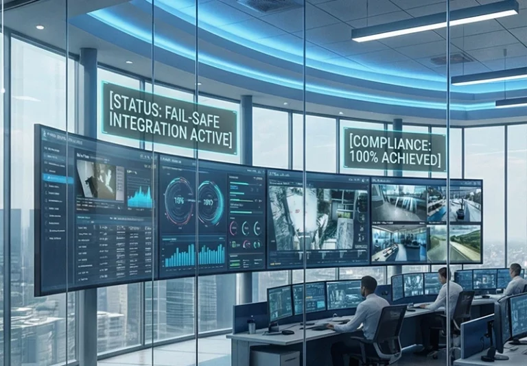 Fail-safe mechanical integration triggered by no access zones detection confirmed breach