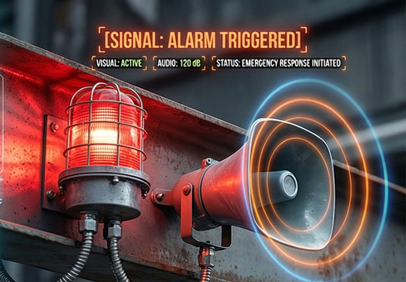 Automated AIoT audio-visual alarms triggered by restricted area monitoring
