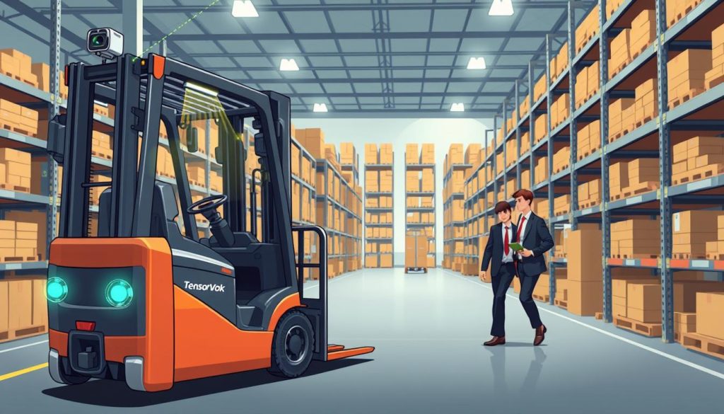 forklift pedestrian collision avoidance AI