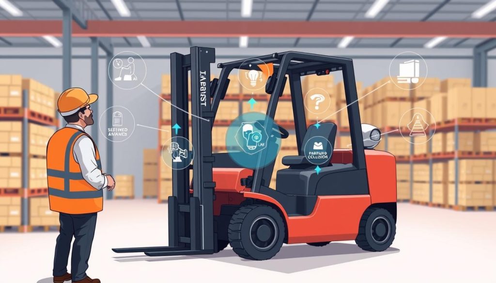 forklift pedestrian collision avoidance AI